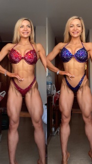 Porównanie proporcji sylwetki w dwóch strojach bikini